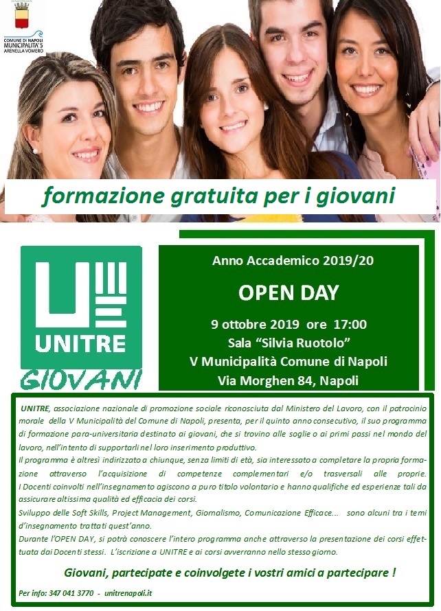 OPEN DAY Unitre Giovani 2019 2020 – Copia